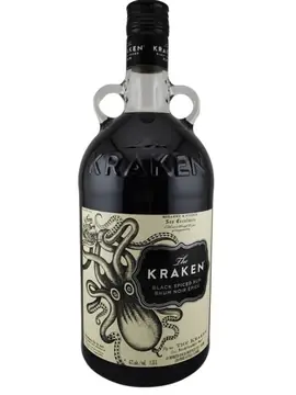 The Kraken Black Spiced Rum 1.75L bottle