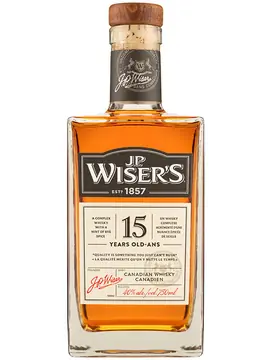J.P. Wiser's 15 Yo Canadian Whisky 750ml bottle